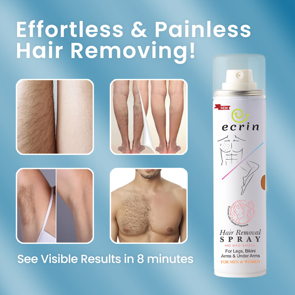 New Ecrin Hair Removal Foaming Spray 200ml | Fast Hair Removal for Men & Women