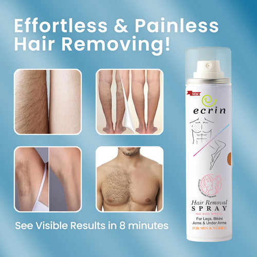 New Ecrin Hair Removal Foaming Spray 200ml | Fast Hair Removal for Men & Women